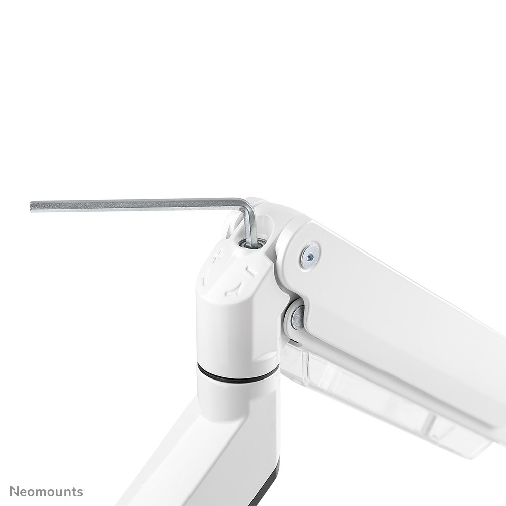 Neomounts NM-D775WHITEPLUS Monitor arm 10-49" - gas spring - Topfix - 180°-stop Neomounts NM-D775WHITEPLUS Monitor arm 10-49" - gas spring - Topfix - 180°-stop
