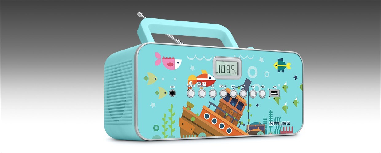 Muse M-29KB portable stereo system Digital 1 W FM, MW, PLL Multicolour MP3 playback Muse M-29KB portable stereo system Digital 1 W FM, MW, PLL Multicolour MP3 playback