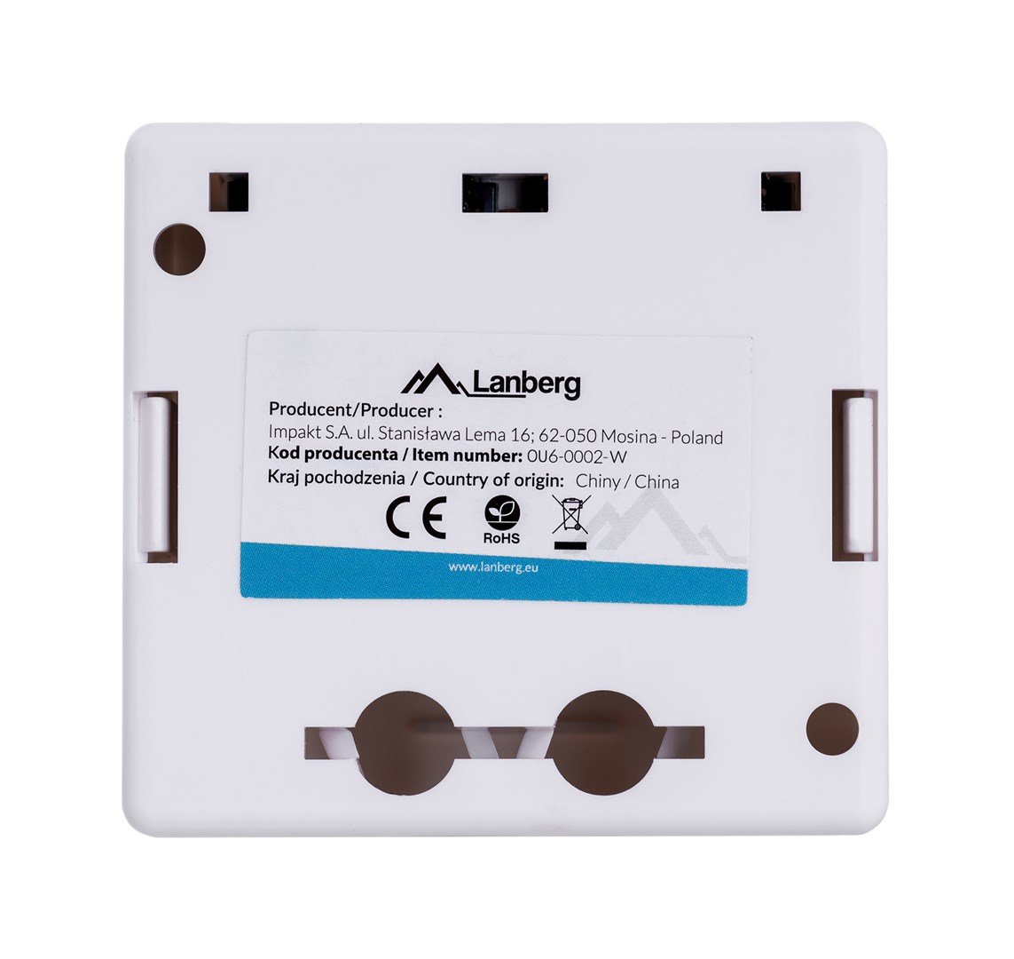 Lanberg OU6-0002-W outlet box RJ-45 White Lanberg OU6-0002-W outlet box RJ-45 White