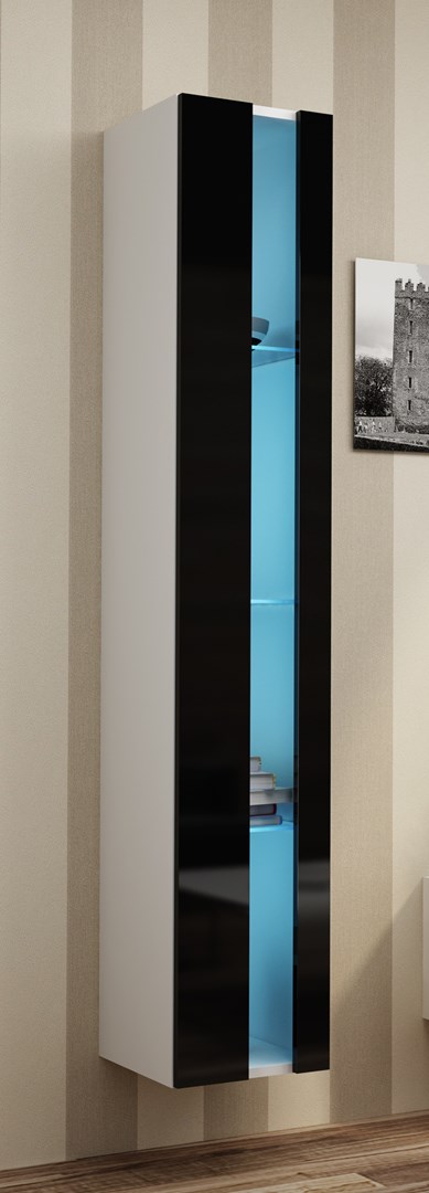 Cama Living room cabinet set VIGO NEW 12 white/black gloss Cama Living room cabinet set VIGO NEW 12 white/black gloss