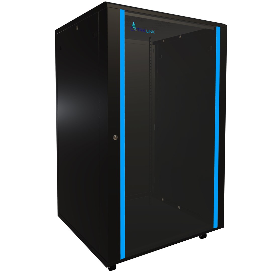 Extralink Rackmount cabinet 27U 800x800 Black standing Extralink Rackmount cabinet 27U 800x800 Black standing