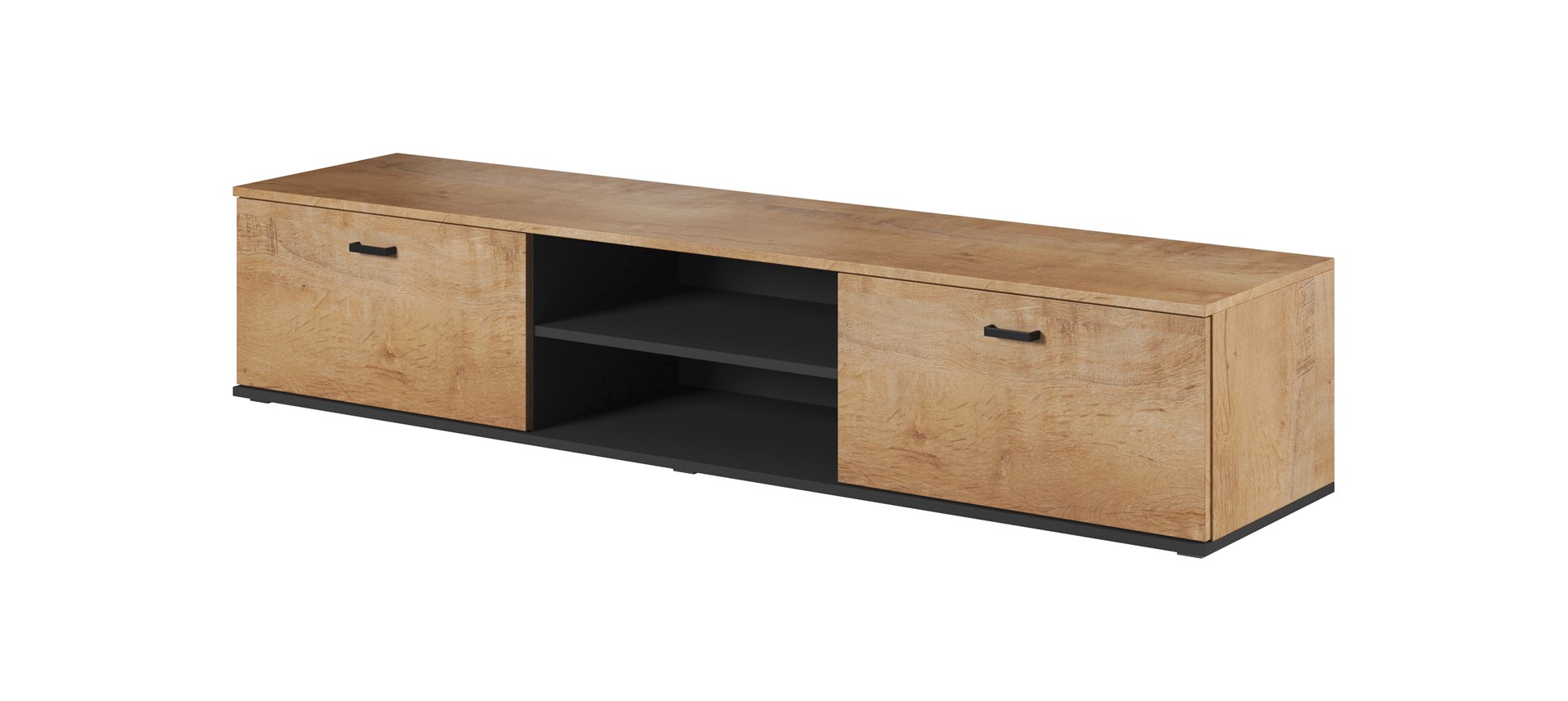 SOHO 1 furniture set (RTV180 cabinet + S1 cabinet + shelves) Oak lefkas/Black SOHO 1 furniture set (RTV180 cabinet + S1 cabinet + shelves) Oak lefkas/Black