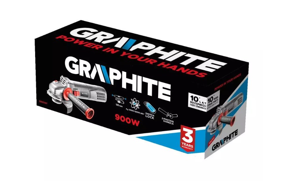 Angle grinder 900W Graphite 125mm disc Angle grinder 900W Graphite 125mm disc