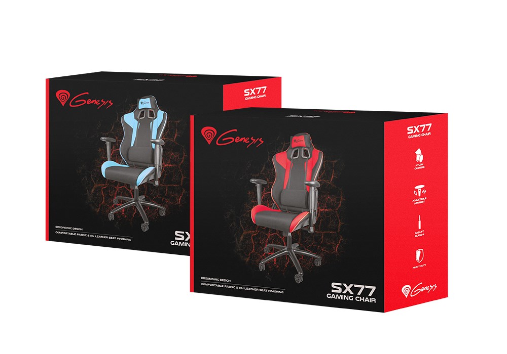 GENESIS SX77 PC gaming chair Padded seat Black, Red GENESIS SX77 PC gaming chair Padded seat Black, Red