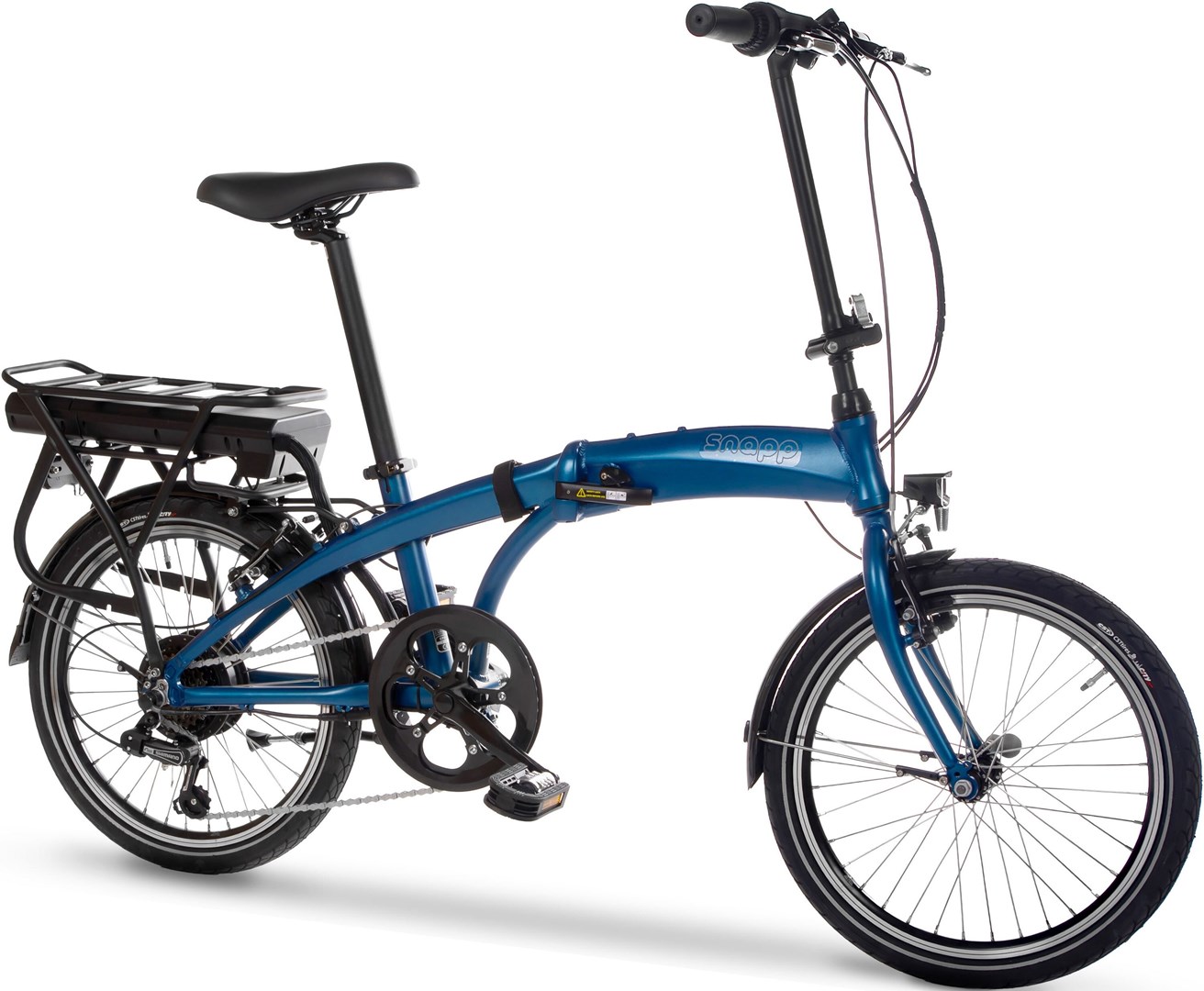 Snapp City-E folding electric bicycle, blue Snapp City-E folding electric bicycle, blue