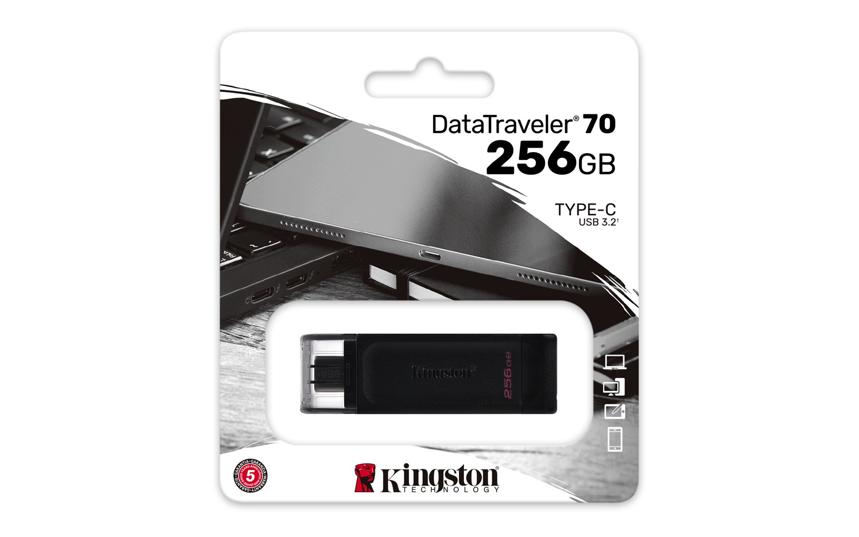 Kingston Technology DataTraveler 256GB USB-C 3.2 Gen 1 70 Kingston Technology DataTraveler 256GB USB-C 3.2 Gen 1 70