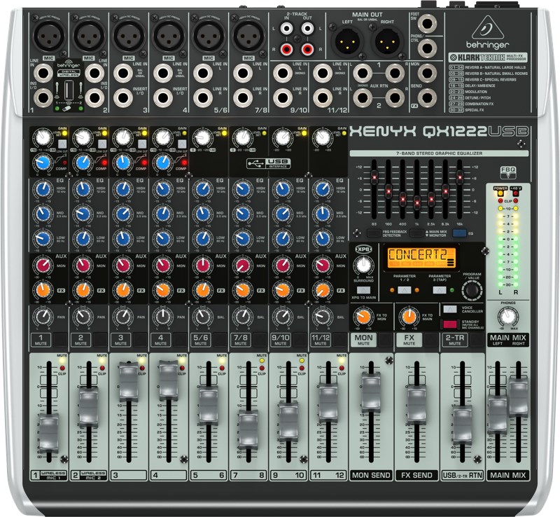 Behringer QX1222USB audio mixer 16 channels Behringer QX1222USB audio mixer 16 channels