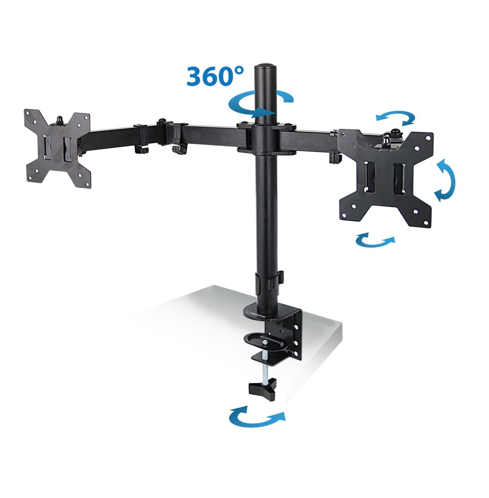 Esperanza ERW018 Desk mount for two monitors 10-27'' up to 8kg Esperanza ERW018 Desk mount for two monitors 10-27'' up to 8kg