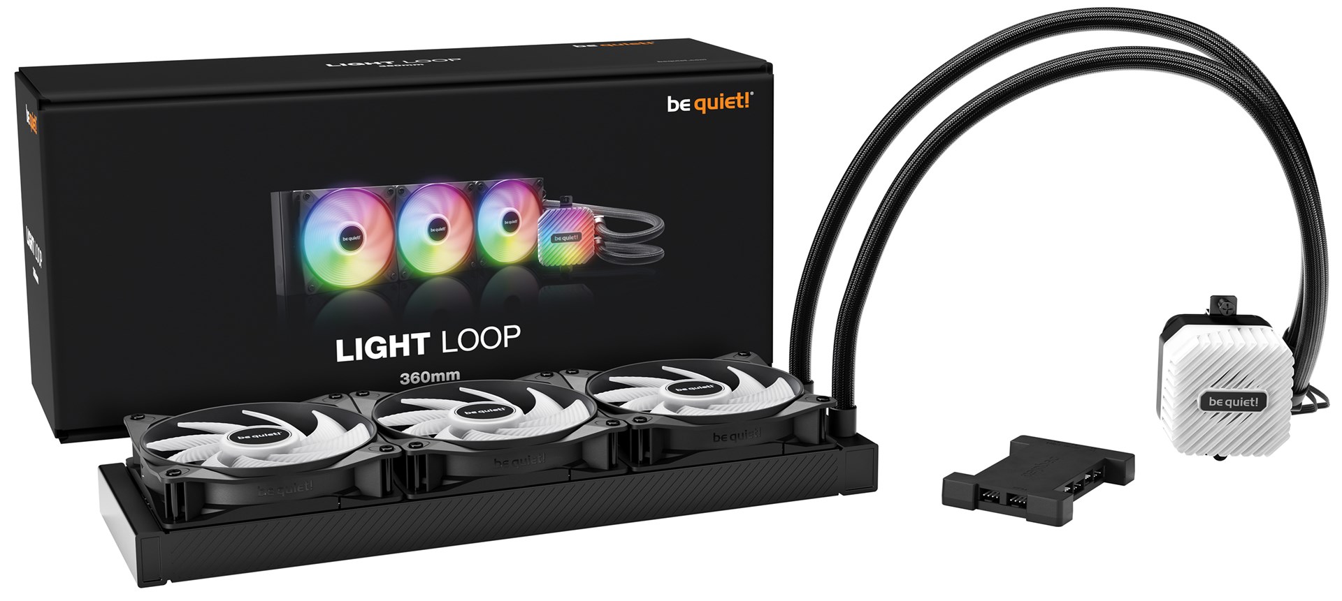 be quiet! LIGHT LOOP 360mm Black Processor All-in-one liquid cooler 12 cm 1 pc(s) be quiet! LIGHT LOOP 360mm Black Processor All-in-one liquid cooler 12 cm 1 pc(s)
