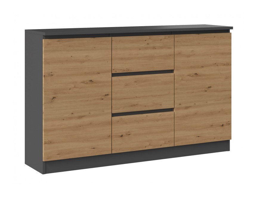 2D3S chest of drawers 120x30x75 cm, anthracite/artisan 2D3S chest of drawers 120x30x75 cm, anthracite/artisan