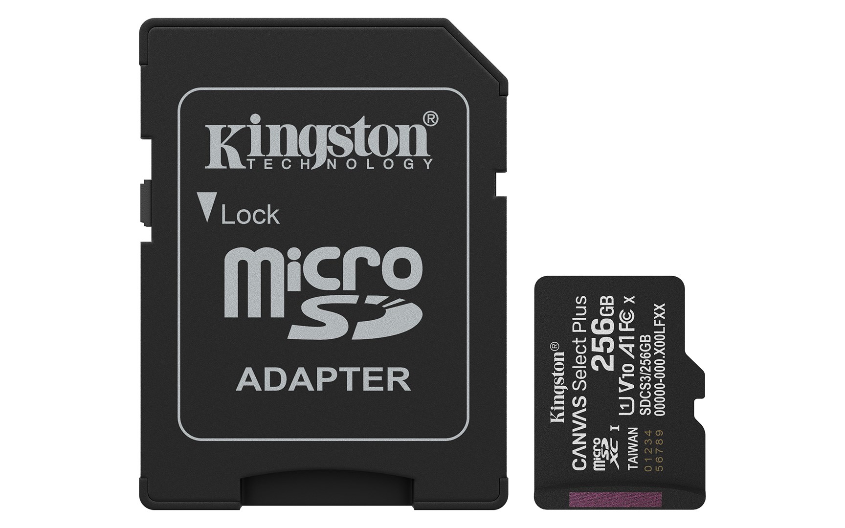 Kingston Technology 256GB microSDXC Canvas Select Plus Gen3 150MB/s A1 Card + Adapter Kingston Technology 256GB microSDXC Canvas Select Plus Gen3 150MB/s A1 Card + Adapter