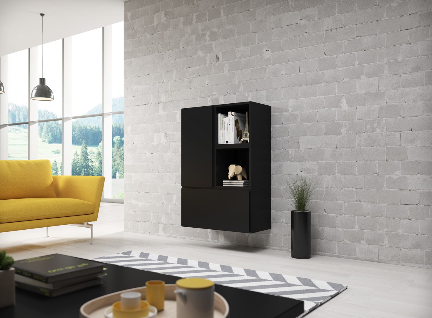 Cama living room furniture set ROCO 17 (2xRO3 + 2xRO6) black/black/black Cama living room furniture set ROCO 17 (2xRO3 + 2xRO6) black/black/black