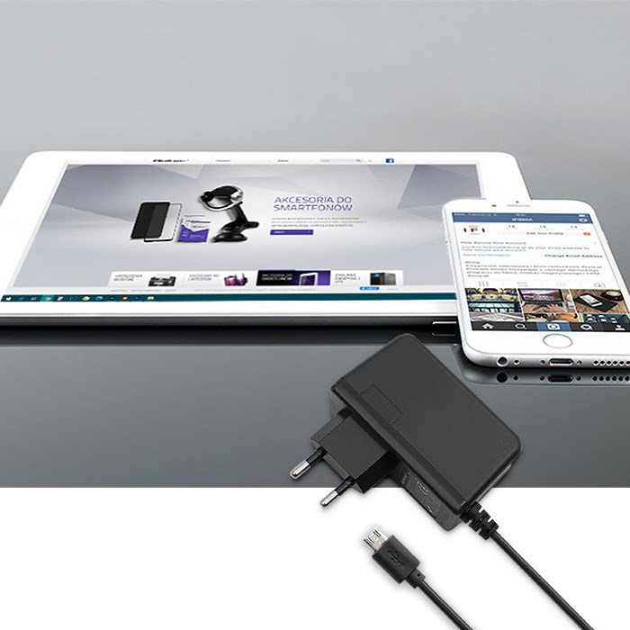 Qoltec 51022 mobile device charger Black Indoor Qoltec 51022 mobile device charger Black Indoor