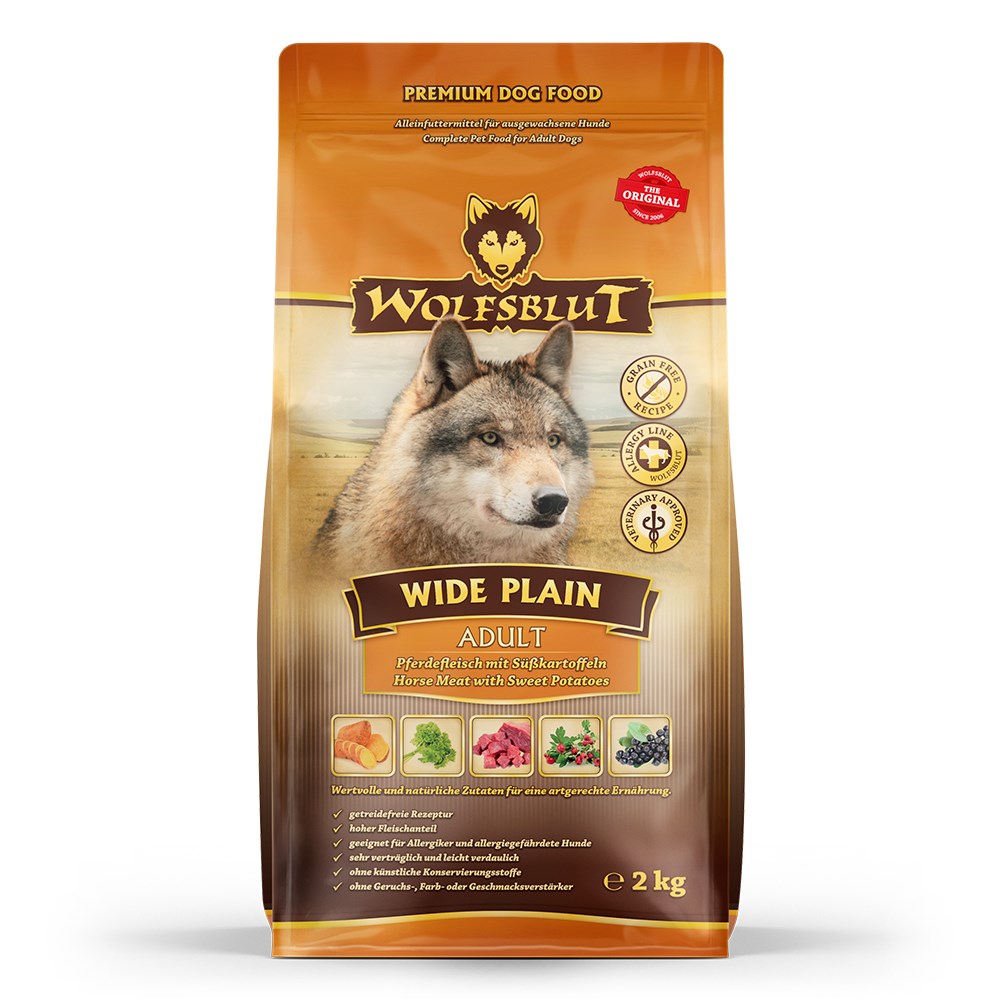 WOLFSBLUT Wide Plain Horse - dry dog food - 2kg WOLFSBLUT Wide Plain Horse - dry dog food - 2kg