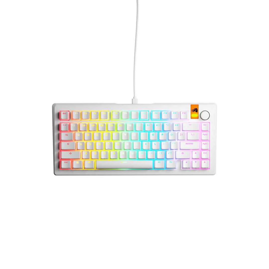 Glorious Gaming GMMK 3 HE 75% Prebuilt Wired White - US Glorious Gaming GMMK 3 HE 75% Prebuilt Wired White - US