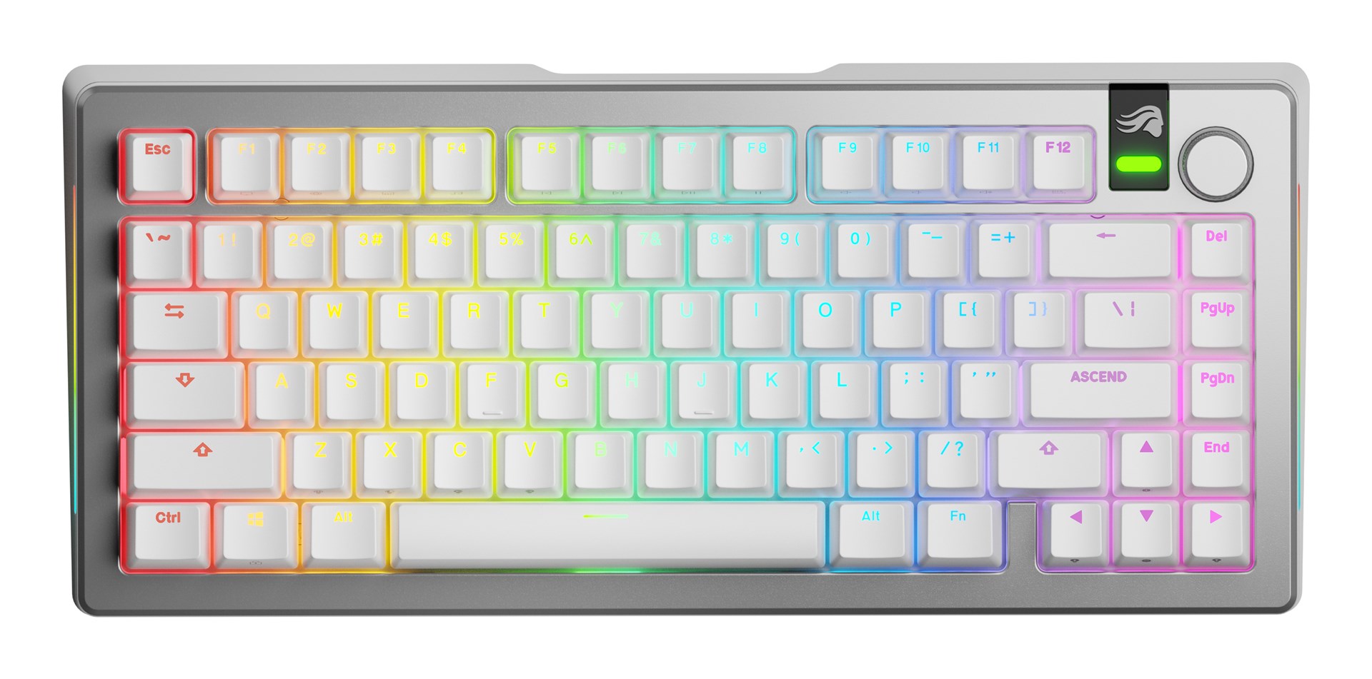 Glorious Gaming GMMK 3 PRO 75% Prebuilt Wireless Silver - US Glorious Gaming GMMK 3 PRO 75% Prebuilt Wireless Silver - US