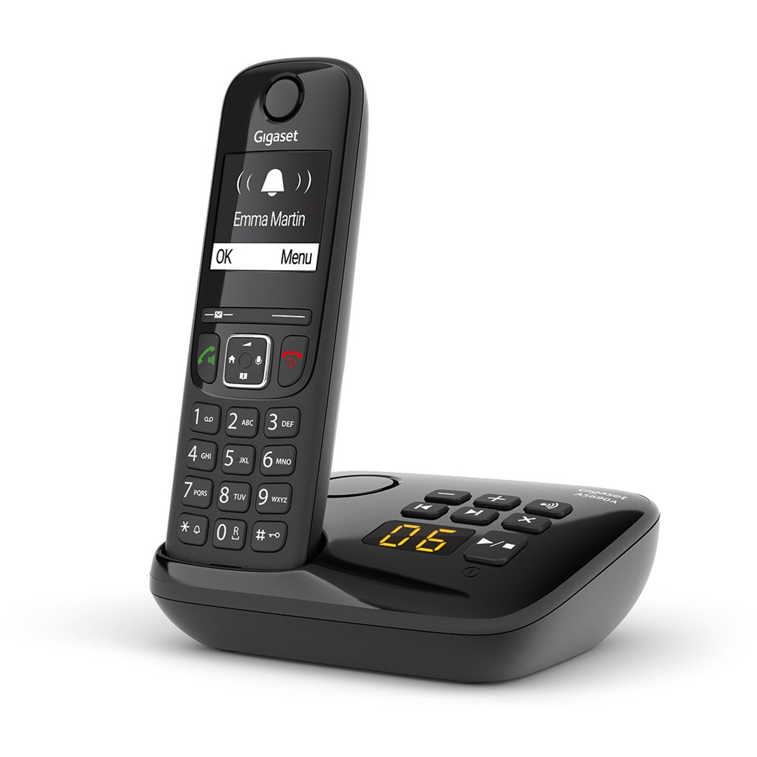 Gigaset AS690A Analog/DECT telephone Caller ID Black Gigaset AS690A Analog/DECT telephone Caller ID Black