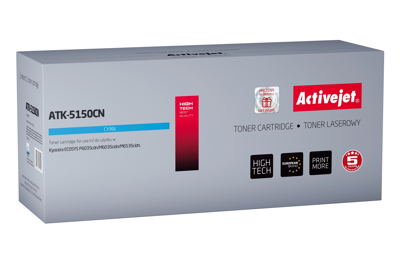 Activejet ATK-5150CN toner (replacement for Kyocera TK-5150C; Supreme; 10000 pages; cyan) Activejet ATK-5150CN toner (replacement for Kyocera TK-5150C; Supreme; 10000 pages; cyan)