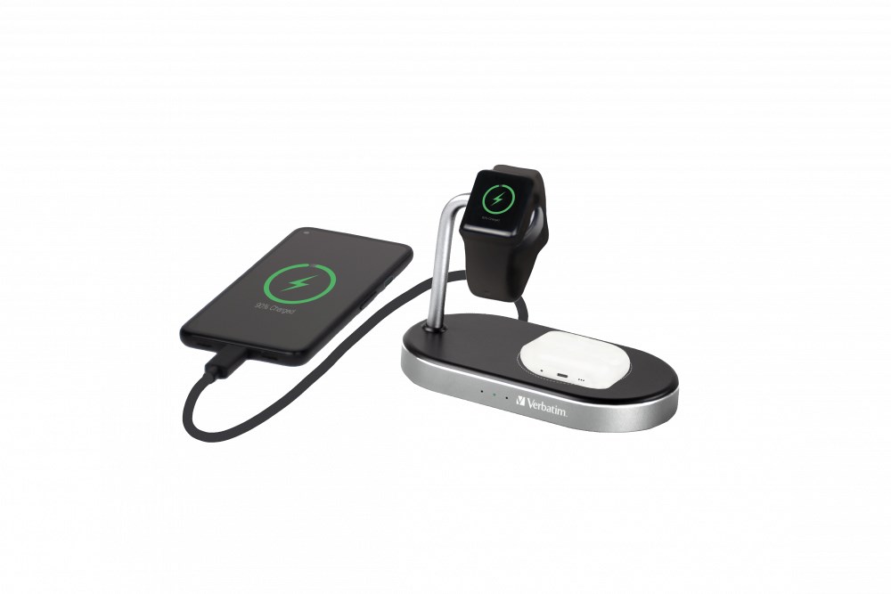 Verbatim WCS-02 Universal Black USB Wireless charging Fast charging Indoor Verbatim WCS-02 Universal Black USB Wireless charging Fast charging Indoor