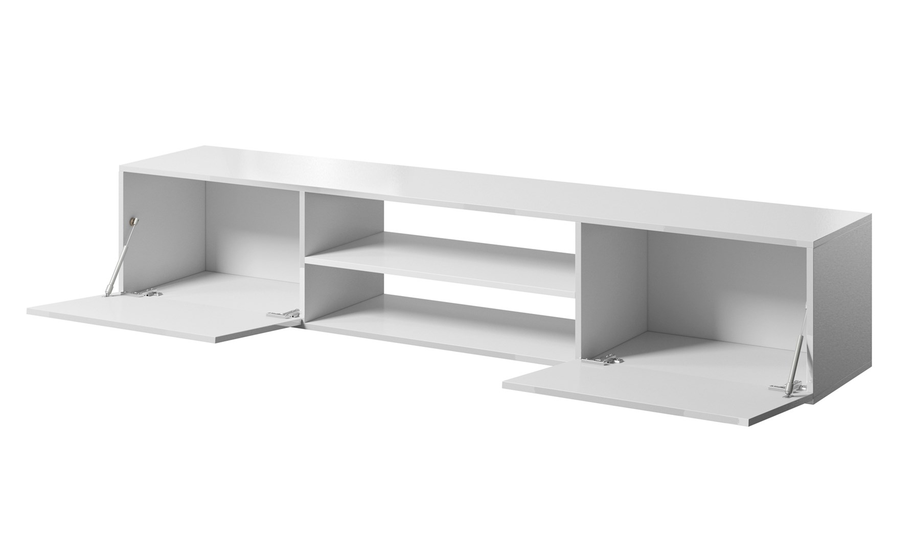 RTV cabinet SLIDE 200K 200x40x37 cm all glossy white RTV cabinet SLIDE 200K 200x40x37 cm all glossy white
