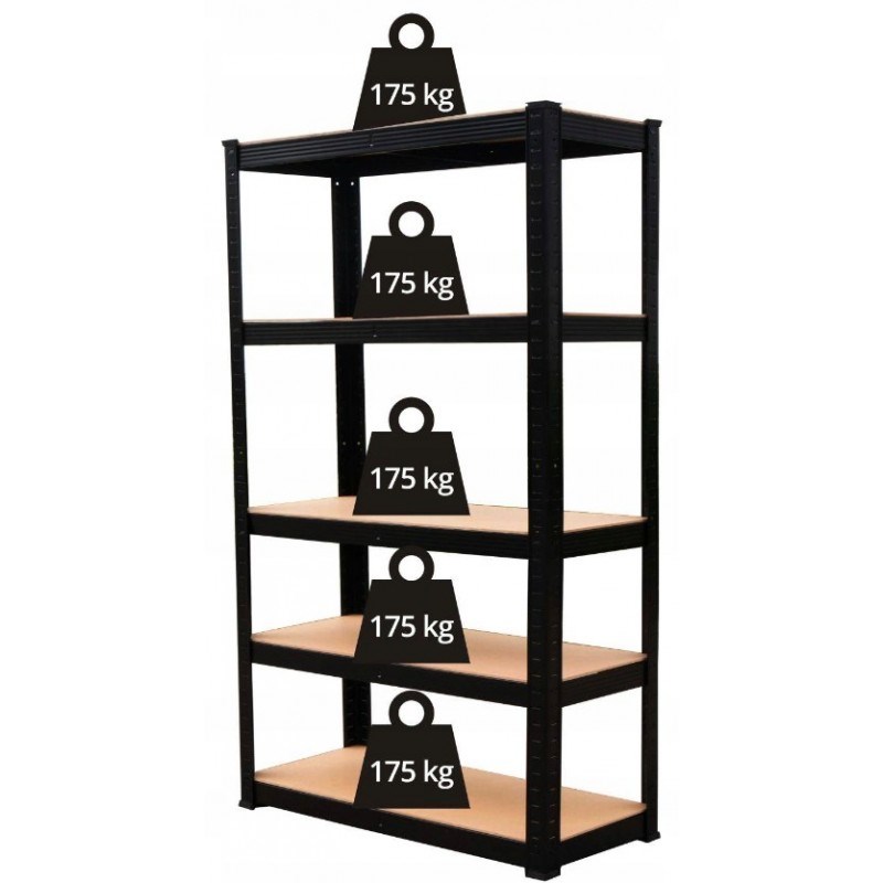 Topeshop REGAŁ P9030 CZARNY garden tool storage rack Freestanding Galvanized steel, MDF Topeshop REGAŁ P9030 CZARNY garden tool storage rack Freestanding Galvanized steel, MDF
