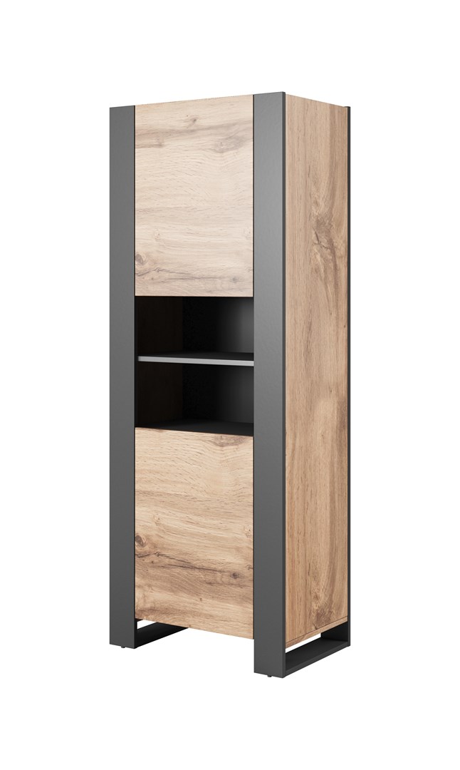 WOOD bookcase 65x40x170,5 oak wotan + anthracite WOOD bookcase 65x40x170,5 oak wotan + anthracite
