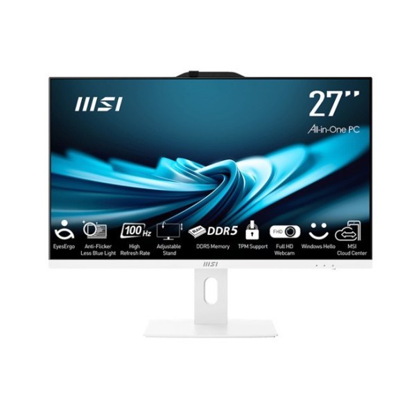 MSI AIO AP272P 14M-1029EU i5-14400 27" IPS LED FHD Non-Touch Anti-Glare 16GB SSD500GB M.2 AX211 WiFi 6E Windows 11 Pro White MSI AIO AP272P 14M-1029EU i5-14400 27" IPS LED FHD Non-Touch Anti-Glare 16GB SSD500GB M.2 AX211 WiFi 6E Windows 11 Pro White