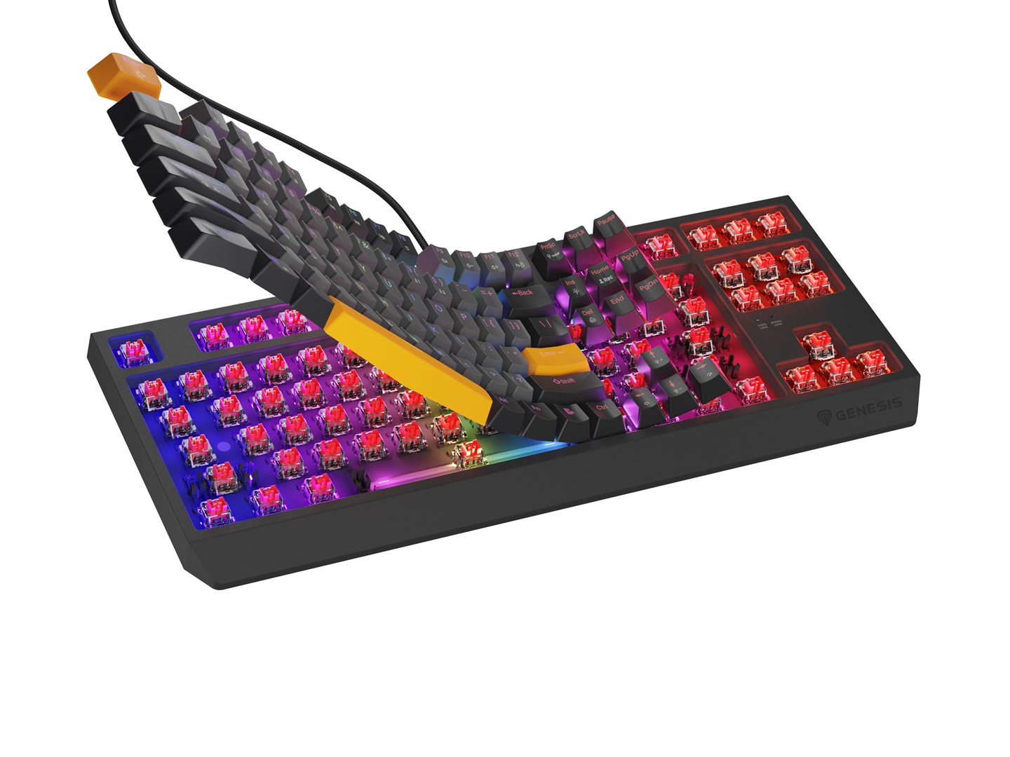 GENESIS Thor 230 TKL keyboard Gaming USB QWERTY Black, Grey, Orange GENESIS Thor 230 TKL keyboard Gaming USB QWERTY Black, Grey, Orange