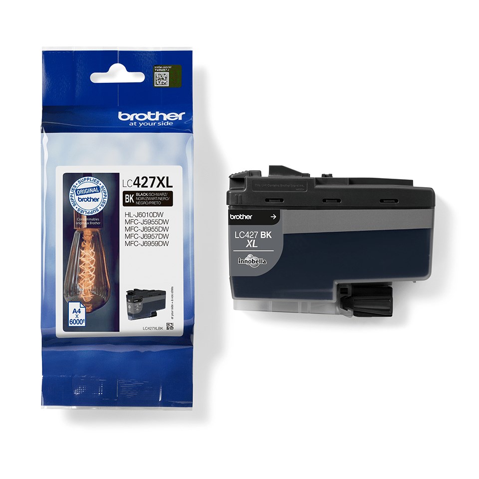 Brother LC-427XLBK ink cartridge 1 pc(s) Original High (XL) Yield Black Brother LC-427XLBK ink cartridge 1 pc(s) Original High (XL) Yield Black