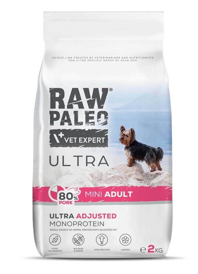RAW PALEO Ultra Pork Mini Adult - dry dog food - 2kg RAW PALEO Ultra Pork Mini Adult - dry dog food - 2kg