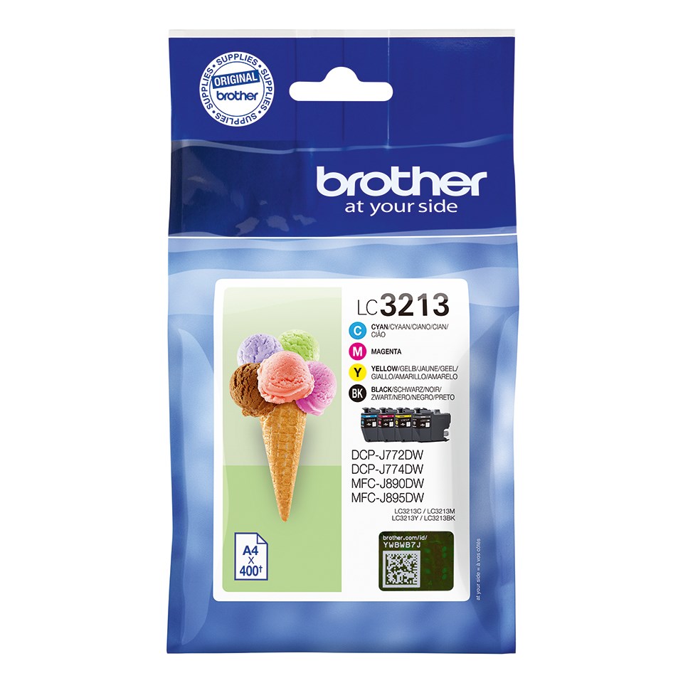 Brother LC3213VALDR ink cartridge 4 pc(s) Original Black, Cyan, Magenta, Yellow Brother LC3213VALDR ink cartridge 4 pc(s) Original Black, Cyan, Magenta, Yellow