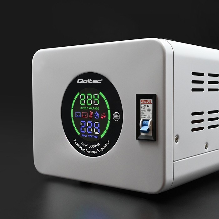 Qoltec 50726 Automatic Voltage Stabilizer AVR 5000VA Qoltec 50726 Automatic Voltage Stabilizer AVR 5000VA