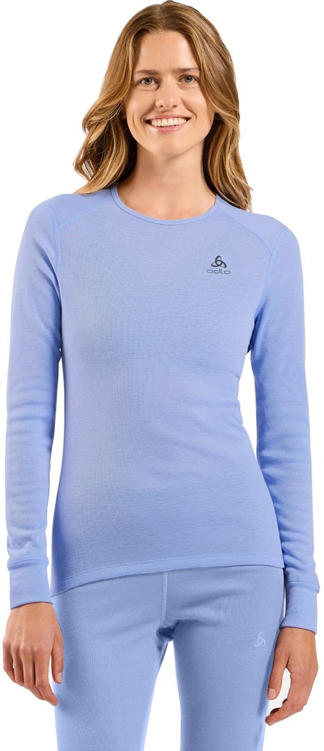 Odlo BL TOP crew neck s/s ACTIVE WARM long-sleeved thermal underwear, size M, blue Odlo BL TOP crew neck s/s ACTIVE WARM long-sleeved thermal underwear, size M, blue