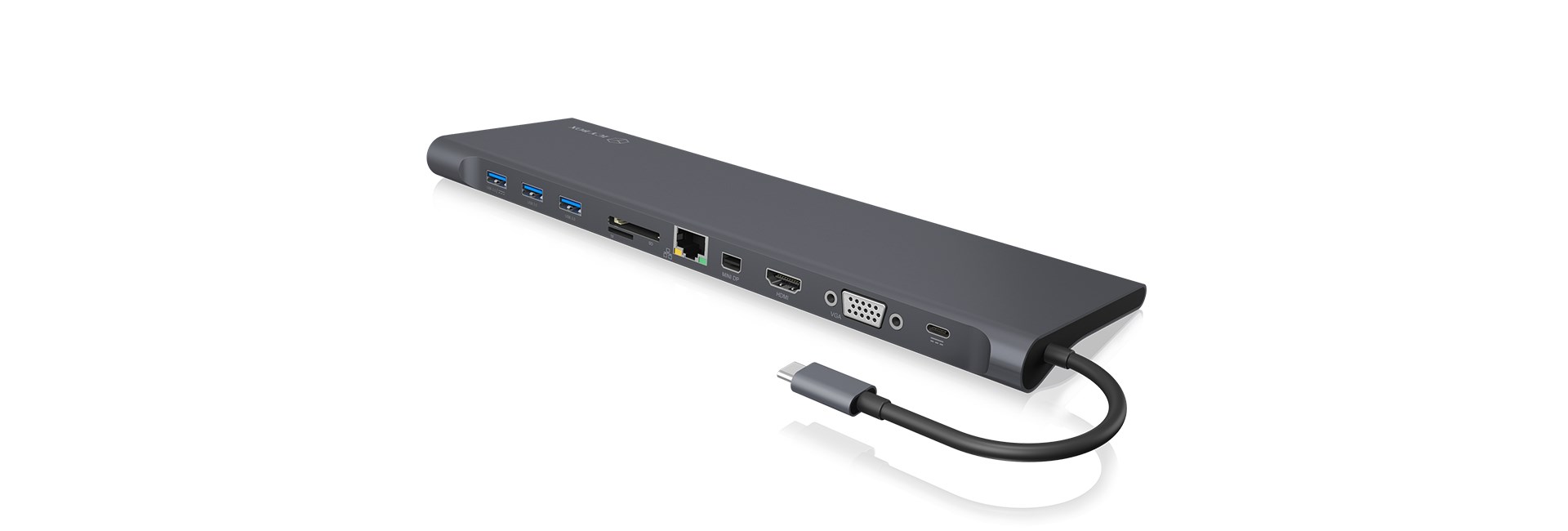 ICY BOX IB-DK2102-C Wired USB 3.2 Gen 1 (3.1 Gen 1) Type-C Anthracite, Black ICY BOX IB-DK2102-C Wired USB 3.2 Gen 1 (3.1 Gen 1) Type-C Anthracite, Black