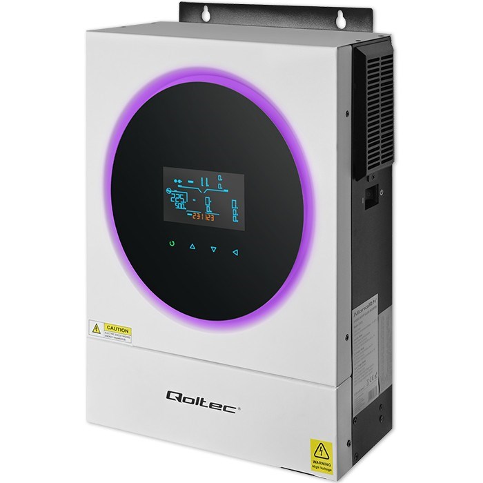Qoltec 53873 Hybrid Solar Inverter Off-Grid 6kVA | 6kW | 120A | MPPT | LCD | Wi-Fi | BMS | Sinus Qoltec 53873 Hybrid Solar Inverter Off-Grid 6kVA | 6kW | 120A | MPPT | LCD | Wi-Fi | BMS | Sinus