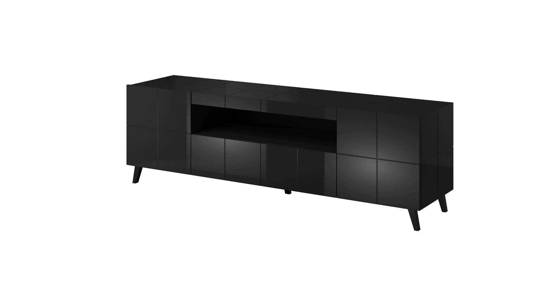 Cama TV stand REJA black gloss/black gloss Cama TV stand REJA black gloss/black gloss