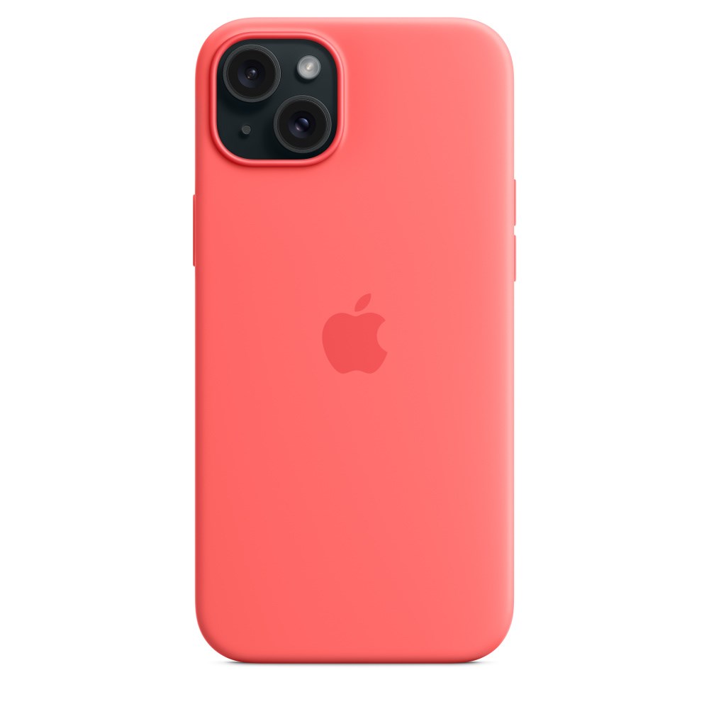 Apple iPhone 15 Plus Silicone Case with MagSafe - Guava Apple iPhone 15 Plus Silicone Case with MagSafe - Guava