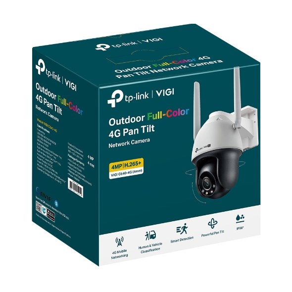 TP-Link IPCam VIGI C540-4G(4mm) 4MP 4G LTE Full-Color TP-Link IPCam VIGI C540-4G(4mm) 4MP 4G LTE Full-Color