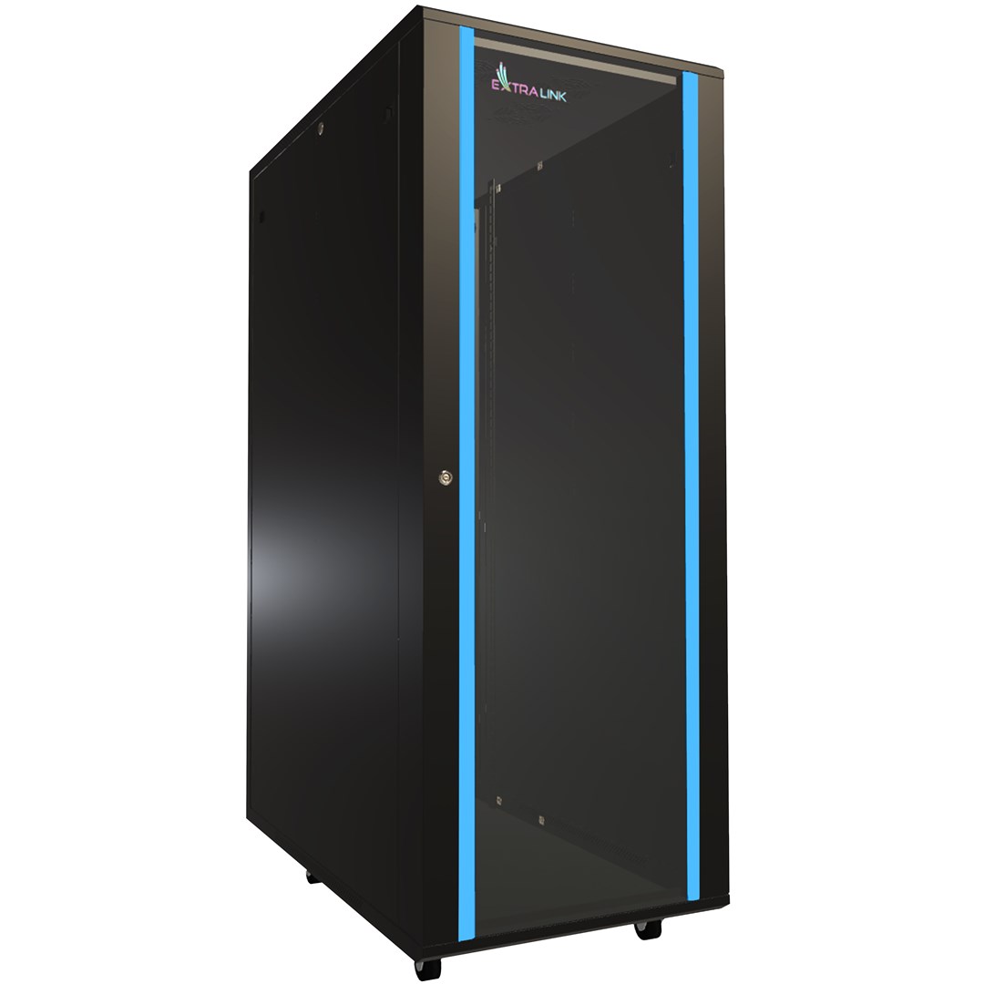 Extralink Rackmount cabinet 32U 600x1000 Black standing Extralink Rackmount cabinet 32U 600x1000 Black standing
