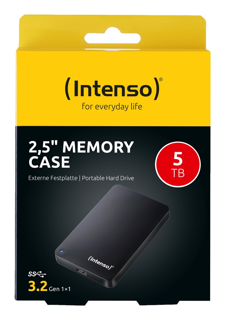 Intenso 6021513 external hard drive 5 TB 5400 RPM 2.5" USB Type-A 3.2 Gen 1 (3.1 Gen 1) Black Intenso 6021513 external hard drive 5 TB 5400 RPM 2.5" USB Type-A 3.2 Gen 1 (3.1 Gen 1) Black