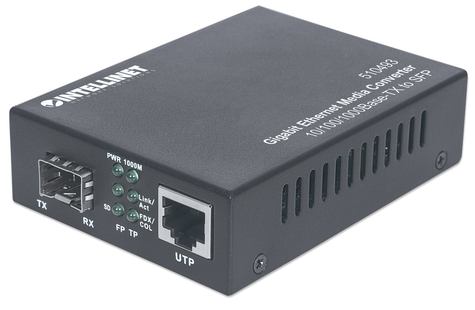 Intellinet Gigabit Ethernet to SFP Media Converter, 10/100/1000Base-Tx to SFP slot, empty (Euro 2-pin plug) Intellinet Gigabit Ethernet to SFP Media Converter, 10/100/1000Base-Tx to SFP slot, empty (Euro 2-pin plug)
