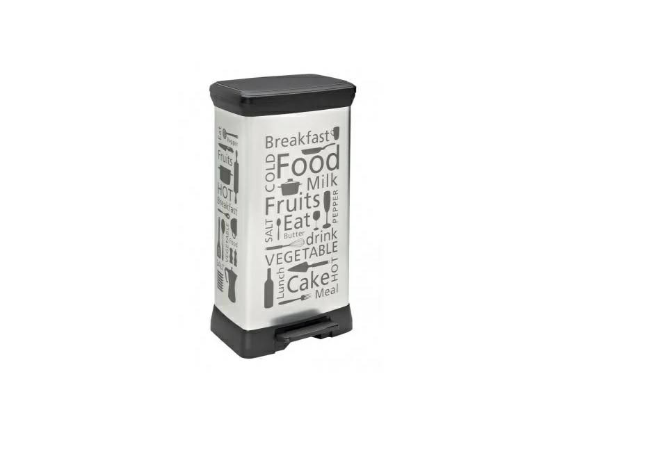 CURVER PEDAL WASTE BIN 50L /IML KITCHEN SILVER CURVER PEDAL WASTE BIN 50L /IML KITCHEN SILVER
