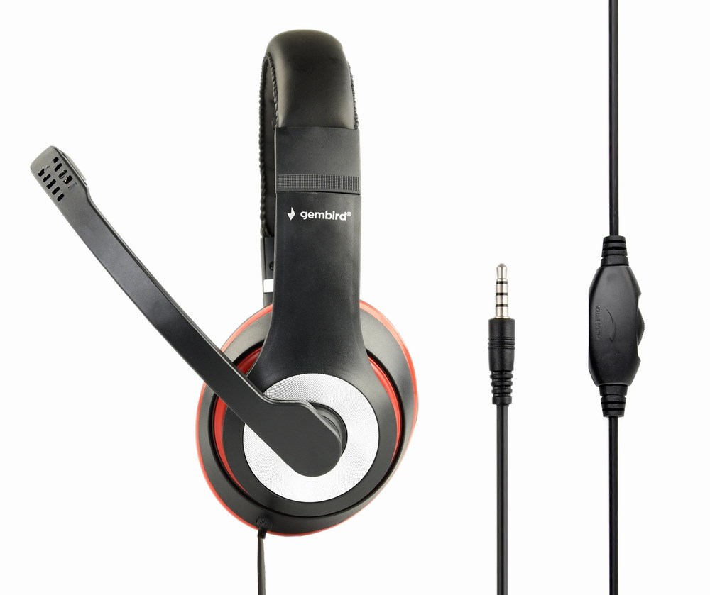 Gembird MHS-03-BKRD headphones/headset Wired Head-band Gaming Black, Red Gembird MHS-03-BKRD headphones/headset Wired Head-band Gaming Black, Red