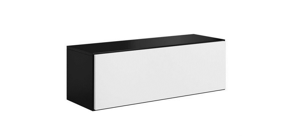 Cama full storage cabinet ROCO RO1 112/37/39 black/black/white Cama full storage cabinet ROCO RO1 112/37/39 black/black/white