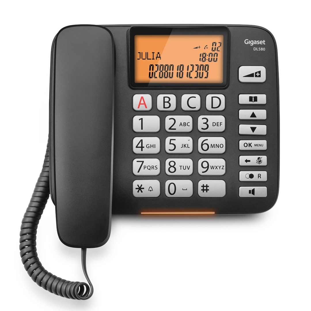 Gigaset DL580 Analog telephone Caller ID Black Gigaset DL580 Analog telephone Caller ID Black