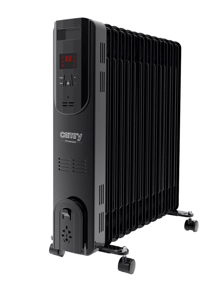 Electric oil heater with remote control CAMRY CR 7814 13 fins, 2500 W black Electric oil heater with remote control CAMRY CR 7814 13 fins, 2500 W black
