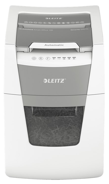 Leitz IQ Autofeed Small Office 100 Automatic Paper Shredder P4 Leitz IQ Autofeed Small Office 100 Automatic Paper Shredder P4