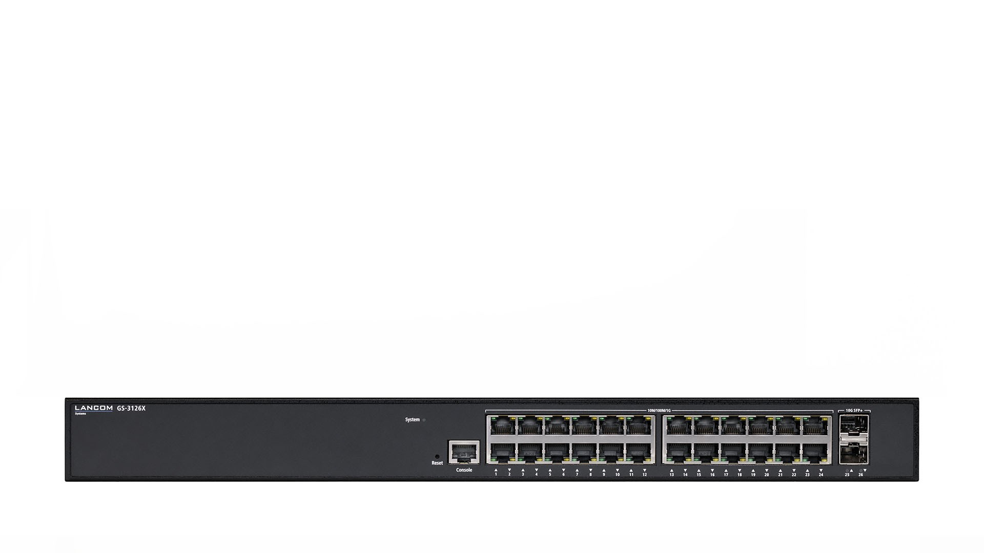 LANCOM GS-3126X Managed L3 Gigabit Ethernet (10/100/1000) 1U Black LANCOM GS-3126X Managed L3 Gigabit Ethernet (10/100/1000) 1U Black