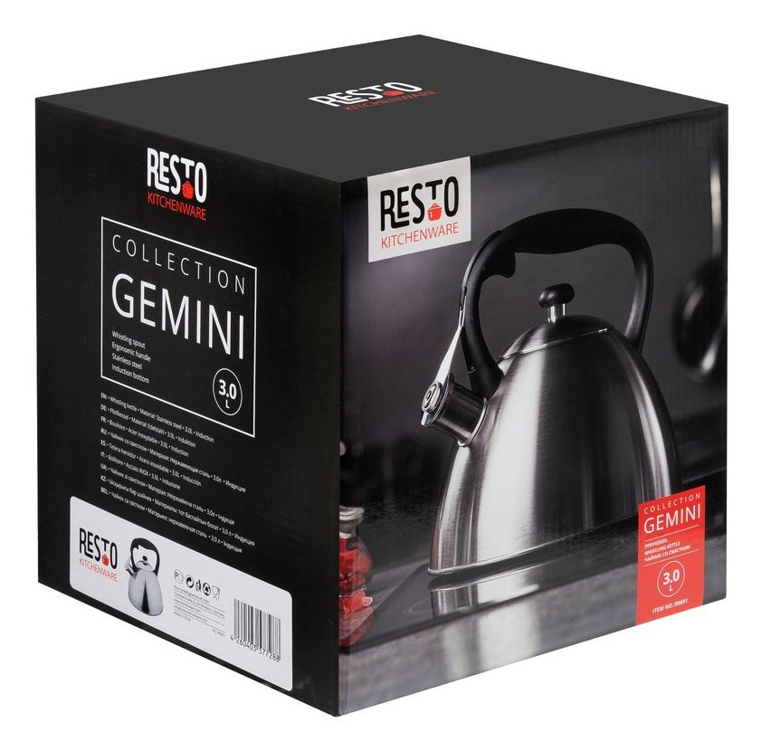 Resto Kitchenware 90601 kettle 3 L Stainless steel Resto Kitchenware 90601 kettle 3 L Stainless steel