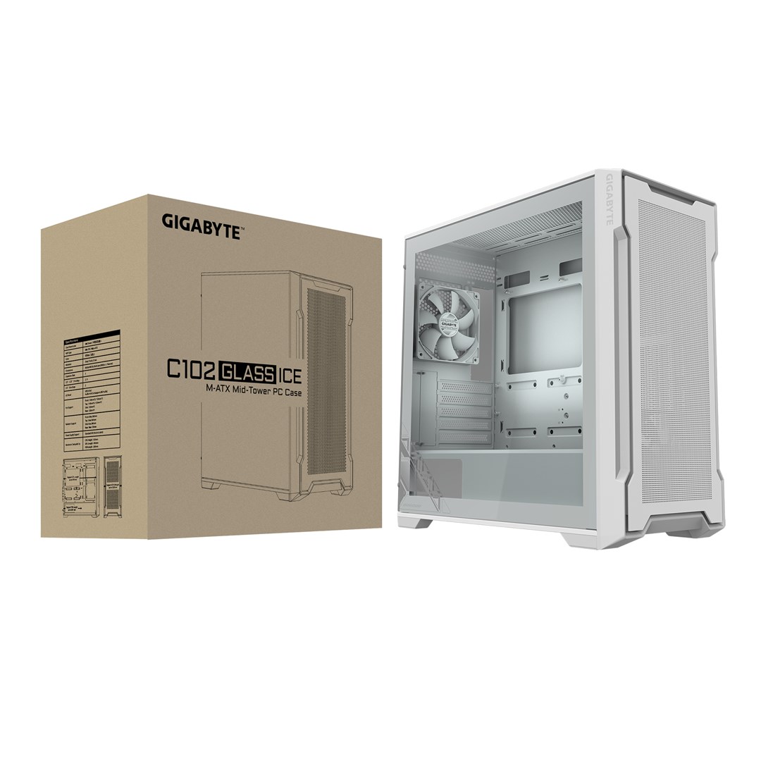 GIGABYTE C102 GLASS Midi Tower White GIGABYTE C102 GLASS Midi Tower White